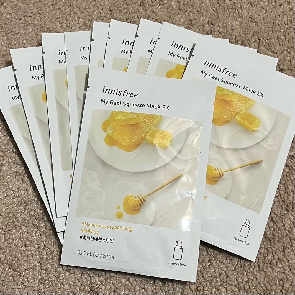 innisfree. My Real Squeeze Mask. Manuka Honey. (PACK OF 10)